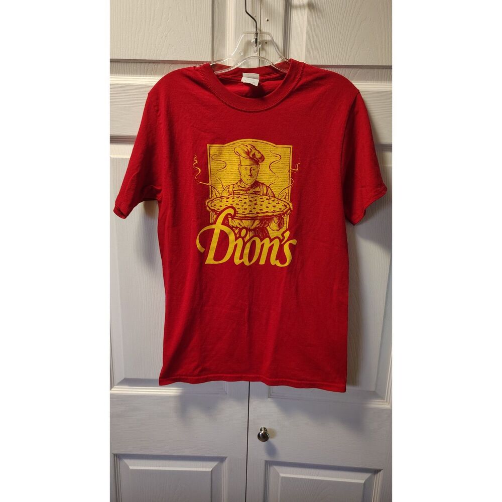 Dion's Pizza Restaurant Red Graphic T-Shirt Port & Company Size Small S